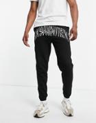 Good For Nothing Jersey Sweatpants With Distorted Logo Print In Black - Part Of A Set