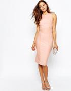 Asos Bandage High Neck Midi Body-conscious Dress - Mint