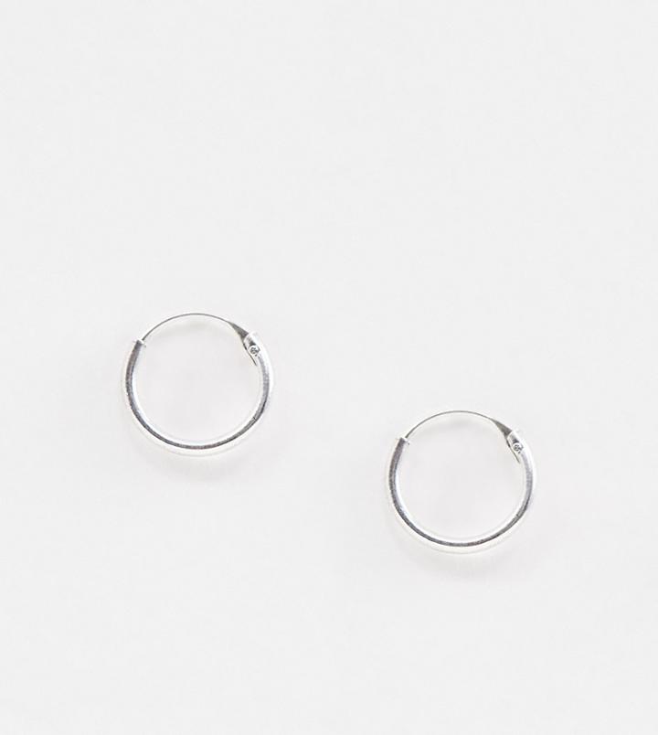 Designb 10mm Hoop Earrings In Sterling Silver - Silver