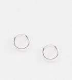 Designb 10mm Hoop Earrings In Sterling Silver - Silver