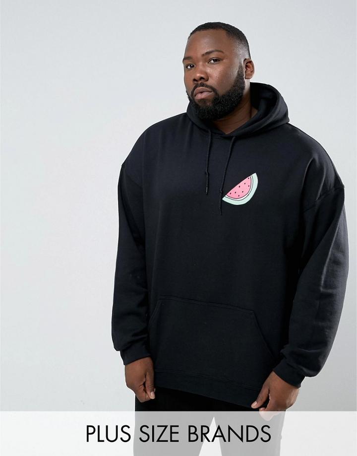 New Love Club Plus Watermelon Hoodie - Black