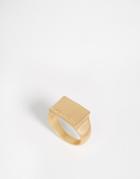 Pieces Tag Signet Ring - Gold