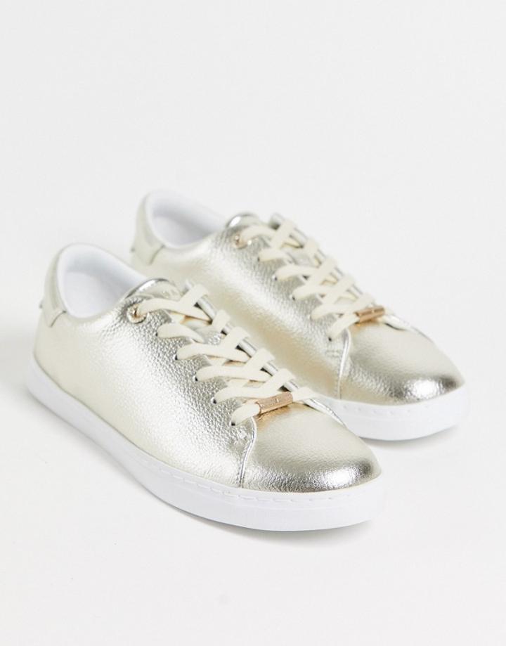 Ted Baker Ellizah Sneakers In Gold