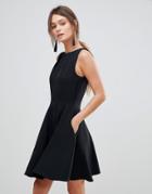 Closet London Sleeveless Skater Dress - Black