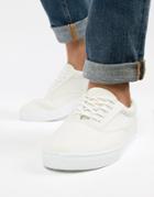 New Look Canvas Lace Up Sneaker In White - White
