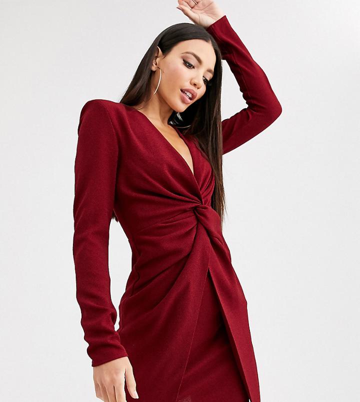 Asos Design Tall Twist Front Mini Dress