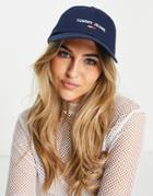 Tommy Jeans Cotton Sports Cap In Navy - Navy