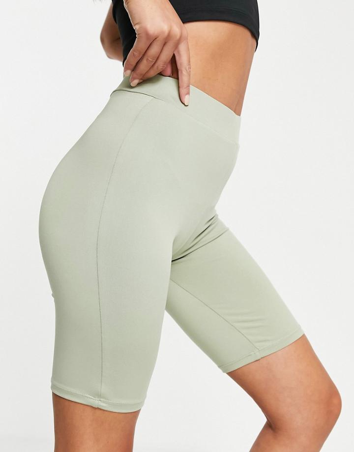 Hoxton Haus Gym Legging Shorts In Sage Green