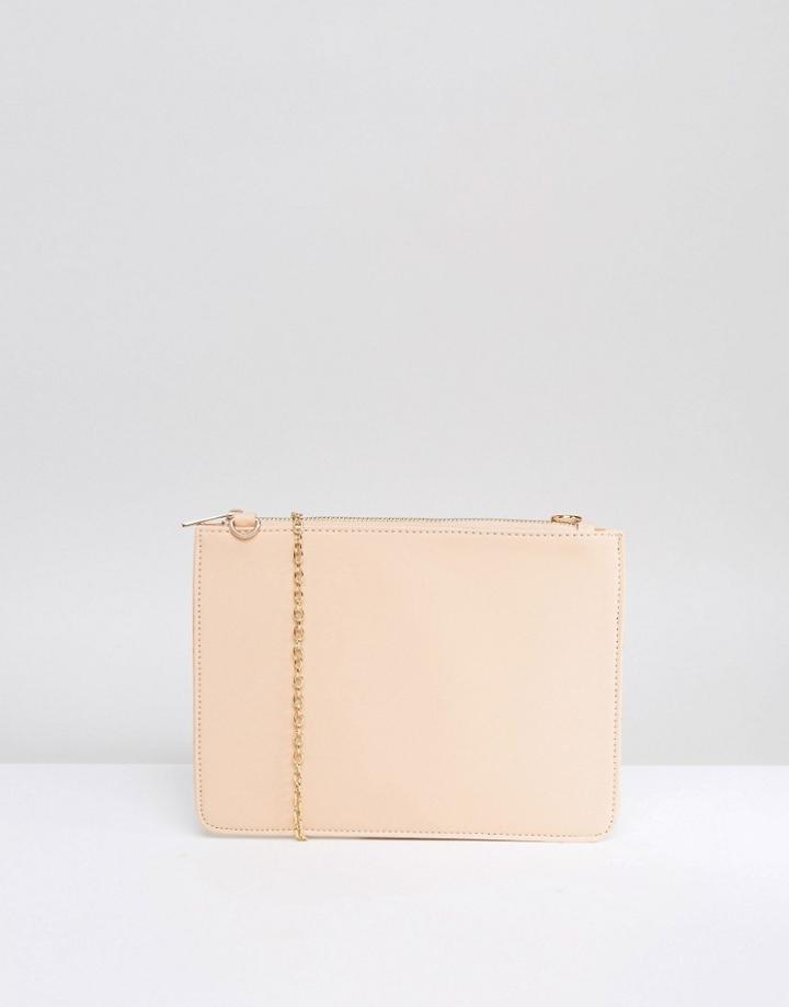 Missguided Textured Zip Top Clutch - Pink