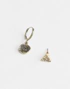 Classics 77 Drop Hoop And Stud Earring In Gold
