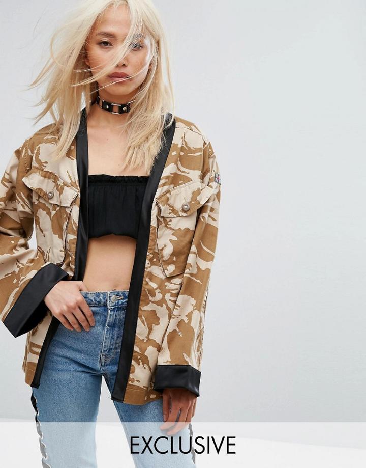 Milk It Vintage Military Festival Kimono - Cream