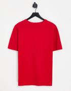 Asos Design Relaxed Heavyweight T-shirt In Red