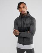 Good For Nothing Zip Up Hoodie In Gray Spacedye - Gray
