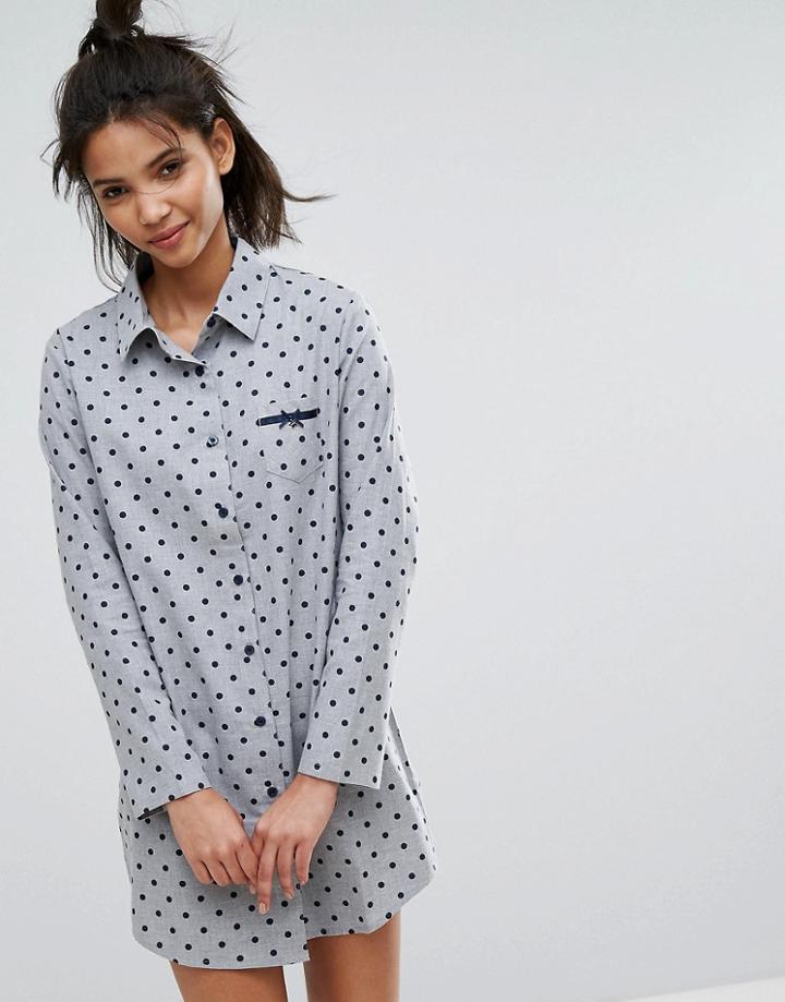 Esprit Dotted Night Dress - Gray