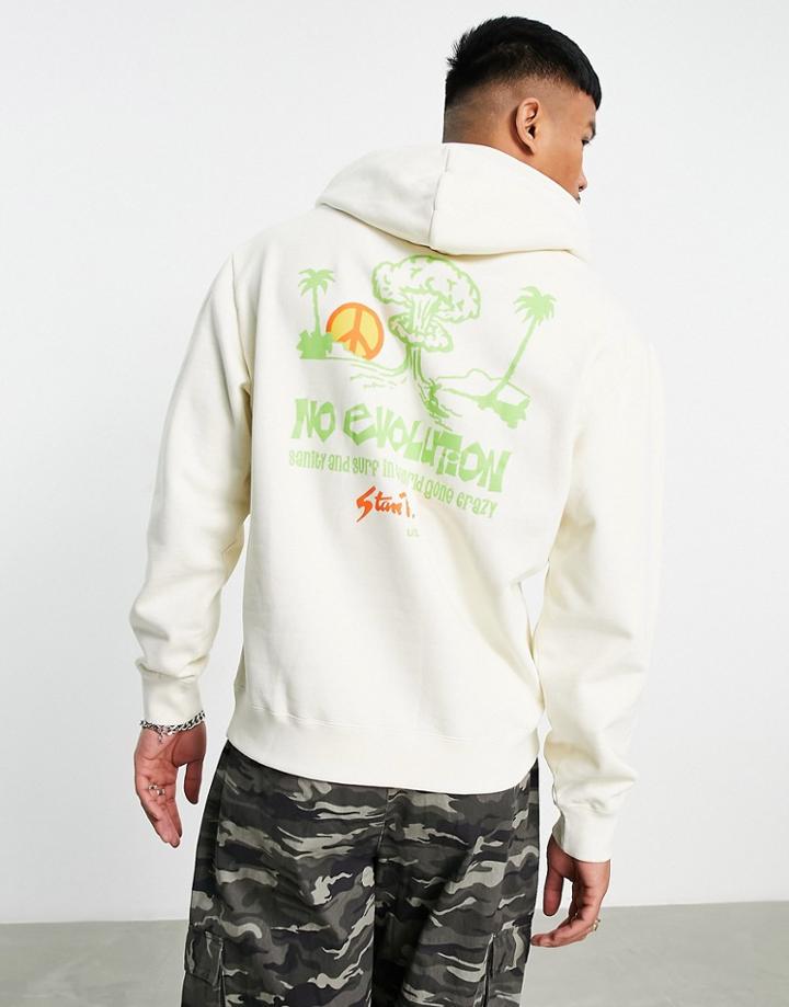 Stan Ray Evolution Backprint Hoodie In Beige-neutral