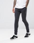 Asos Extreme Super Skinny Joggers In Washed Black - Green