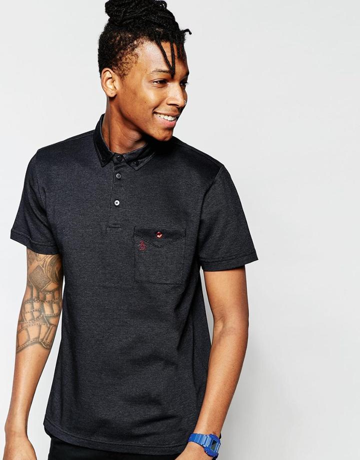 Original Penguin Short Sleeved Polo Shirt - 022 Castle Rock