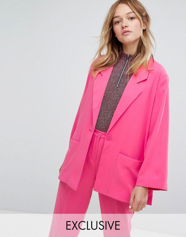 Monki Tailored Blazer - Pink