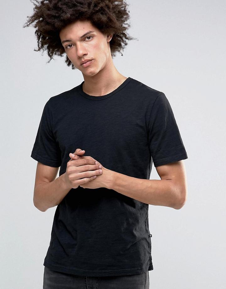 Minimum Delta Slub T-shirt In Black - Black