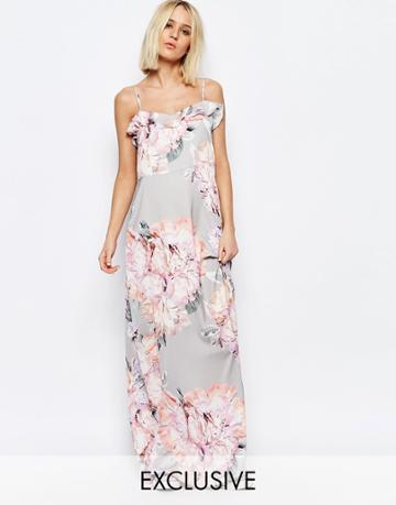 Every Cloud Botanical Floral Katie Frill Maxi Dress - Multi