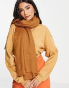 Asos Design New Square Lightweight Scarf In Mustard - Yellow