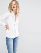 Mango Premium Lace Bomber - White
