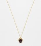 Serge Denimes Sterling Silver Red Stone Pendant In Gold Exclusive To Asos
