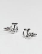 Designb Anchor Cufflinks In Silver Exclusive To Asos - Silver