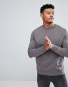 Asos Sweatshirt In Gray - Red
