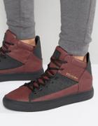 Religion League Snakeskin Hi Top Sneakers - Red