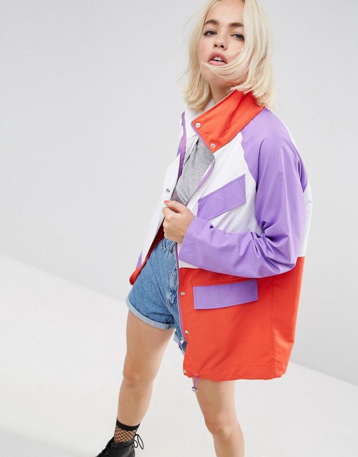 Asos Ultimate Anorak In Color Block - Multi
