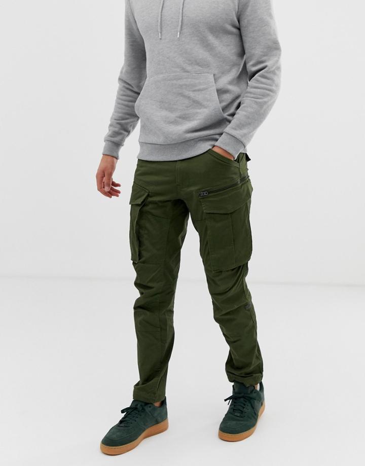 G-star Rovic Straight Tapered Cargo Trousers In Khaki-green