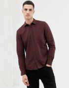 Nudie Jeans Co Henry Button Down Shirt In Plum-purple