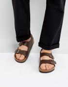Birkenstocks Milano Sandals In Dark Brown - Brown