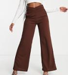 Rebellious Fashion Exclusive Wide Leg Pants In Chocolate - Part Of A Set-brown