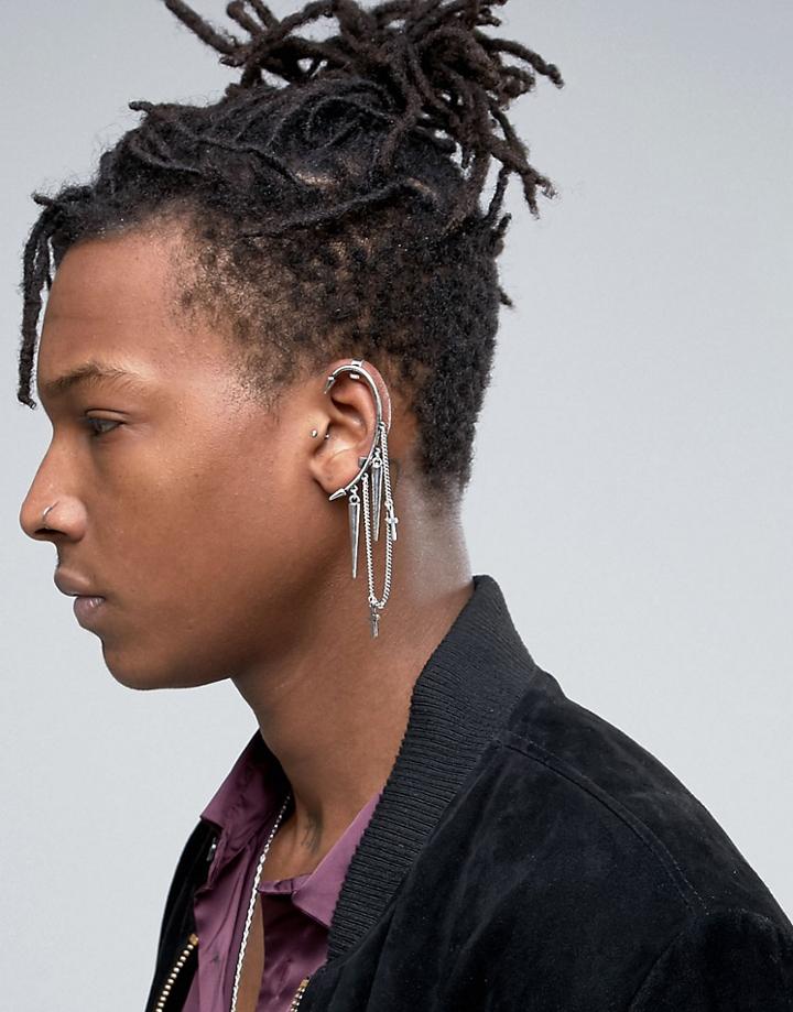 Asos Ear Cuff In Silver - Silver