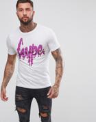 Hype Halloween T-shirt In White With Slime Logo - White
