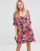 Bond - Eye Printed Caftan - Blurred Bloom