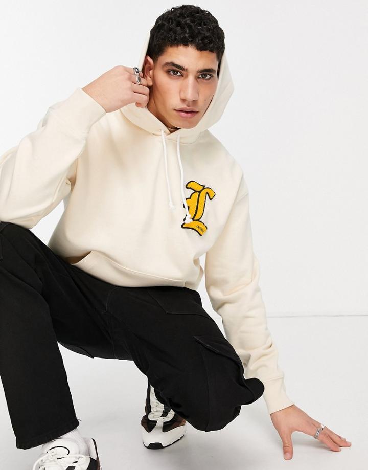 Lacoste Varsity Overhead Hoodie In Stone-neutral