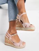Glamorous Wedge Sandals In Beige Cork-neutral
