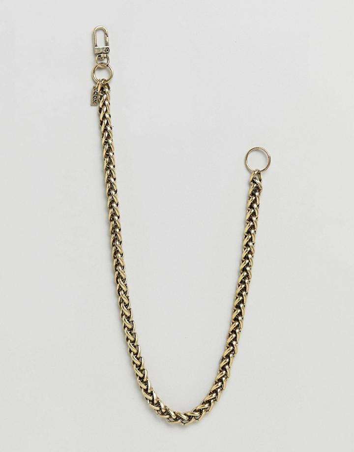 Icon Brand Jean Chain In Burnished Gold - Silver