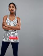 Adidas Stella Sport Printed Tank In Gray - Gray