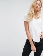 Hollister Drapey Easy Pocket T-shirt - White