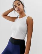 Asos 4505 Slightly Cropped Tank Top-white