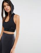 Haute Body Hoodie Crop Top - Black