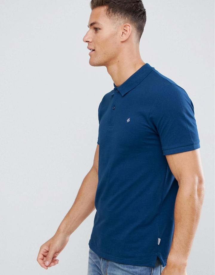 Jack And Jones Logo Polo - Blue