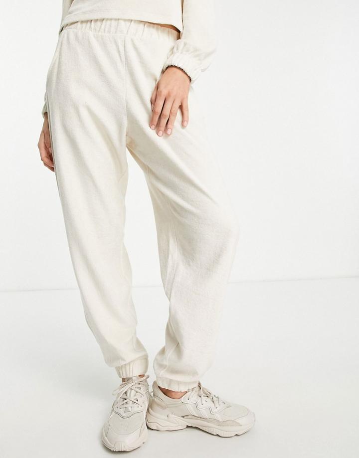 Vero Moda Aware Sweatpants In Cream - Part Of A Set-white
