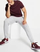 River Island Slim Sweatpants In Gray-grey