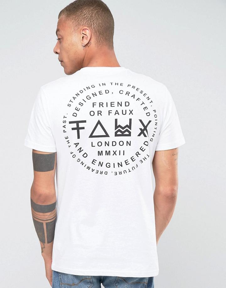 Friend Or Faux Nostalgia Back Print T-shirt - White