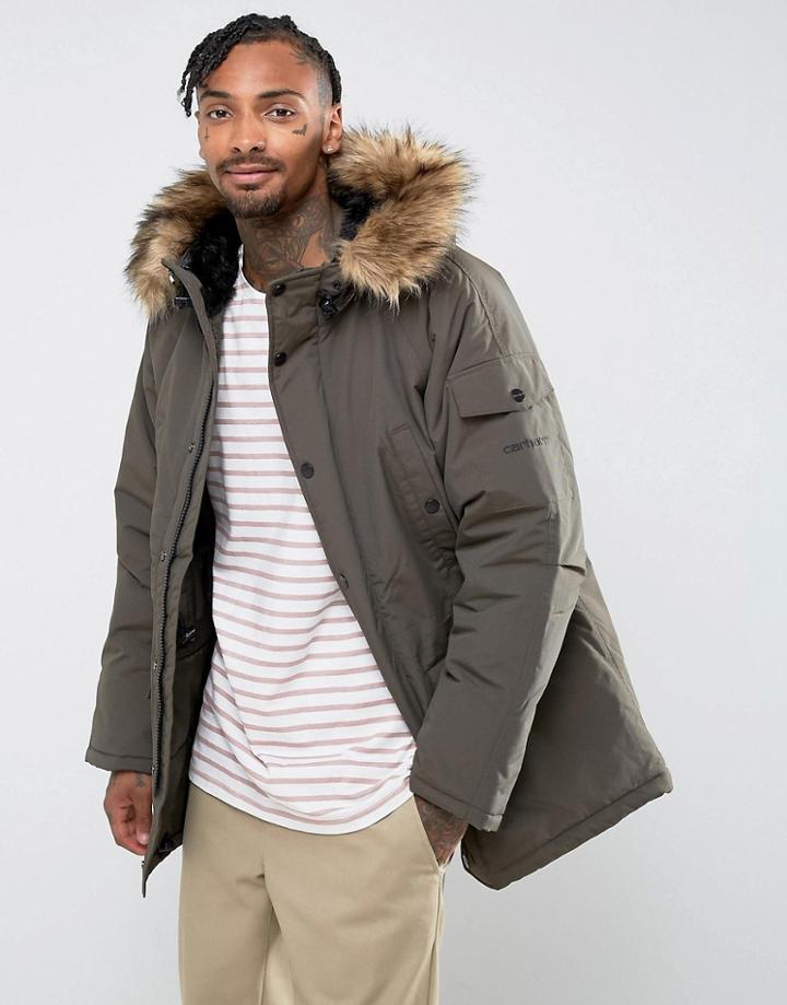 Carhartt Wip Anchorage Parka In Green - Green